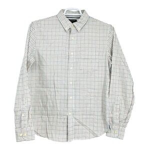 Banana Republic Shirt Mens Medium‎ Red Blue Check Button Up Long Sleeved
